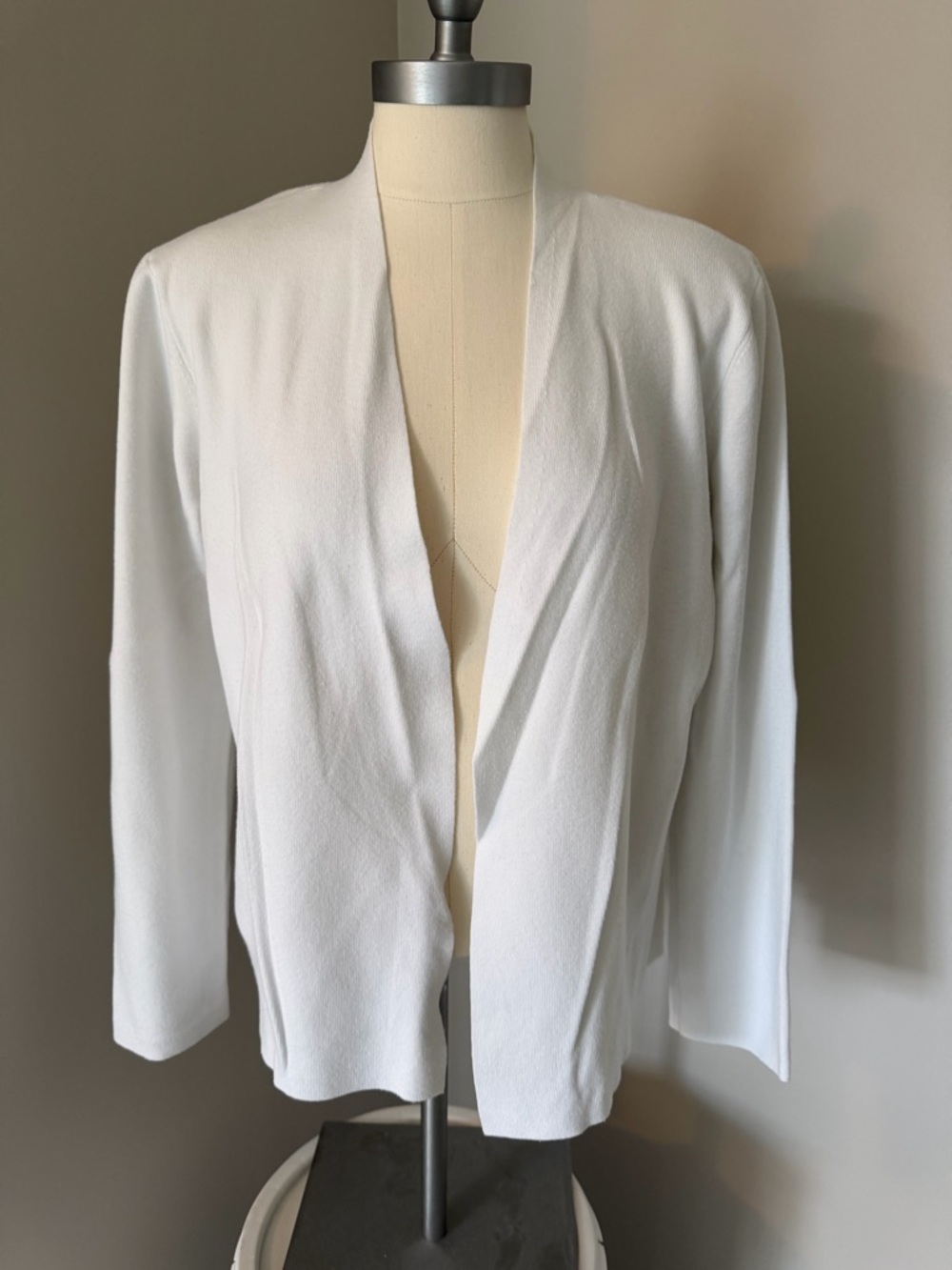 Alfani White Open-Front Cardigan
